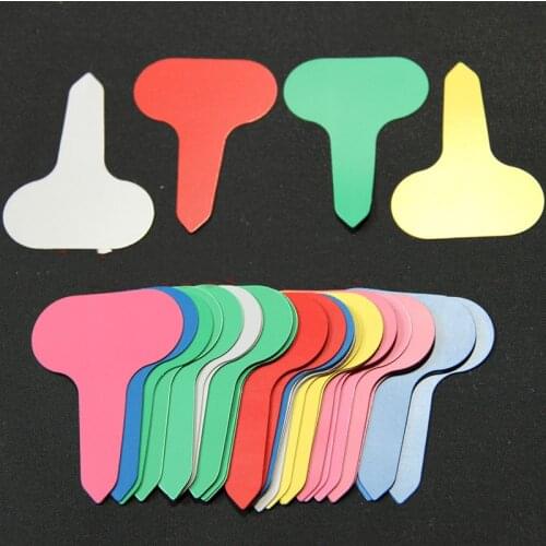 50/100PCS T-Type PVC Plant Labels Mini Plant Sign Tags Garden Markers for Bonsai Seed Potted Herbs Flowers Tools