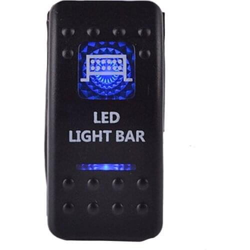 12-24V Car LED LIGHT BAR 12V 20A Toggle Rocker Switch Blue LED Light 5Pin ON OFF