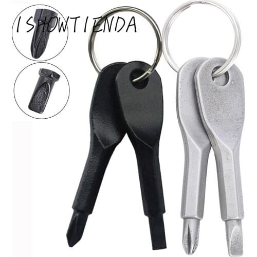 2 PCS Multifunctional Pocket Mini Tool Screwdriver Set with Key Ring Portable An indispensable tool for outdoor camping