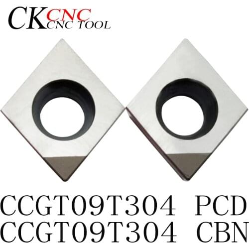 2pcs CCGT09T304 PCD CCGT09T304 CBN lathe cutting tool carbide blade Turning inserts Diamond inserts Carbide Milling Inserts