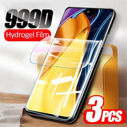3pcs Hydrogel Protective Film For Xiaomi Poco M3 Pro 5G Xiomi PocoM3 M 3 Pocco Pocophone M3Pro Curved Screen Protector Not Glass