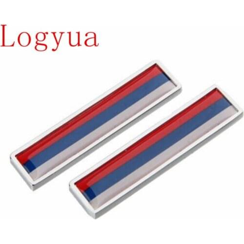 Stainless Steel National Flag Car Decorate Sticker Emblem Badge For Russia France Germany UK USA Spain Flag 30pcs = 15 pairs