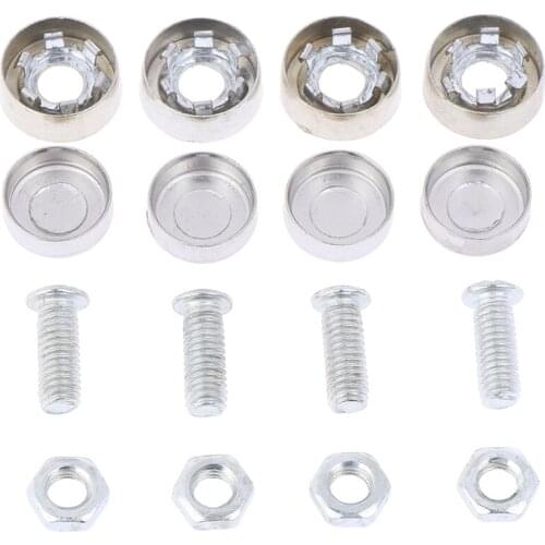 4Pcs/Set Chrome Anti-theft Screws Car License Alloy Plate Bolts Frame Screwscar Universal car accessaries frame tools