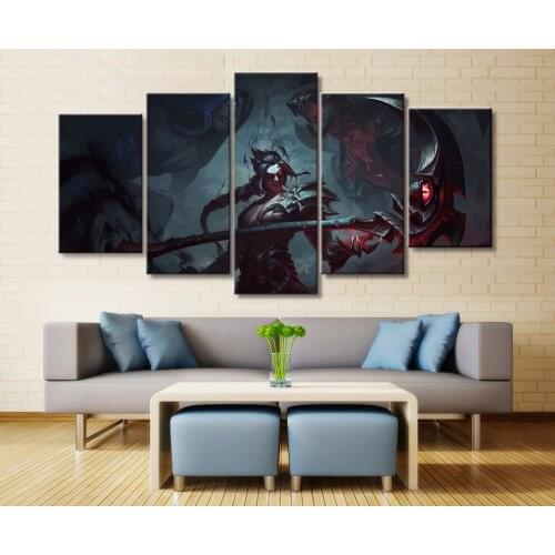 5 Panel Legends League Shieda Kayn Game Canvas Printed Painting For Living Room Wall Art Decor HD Picture Artworks Poster