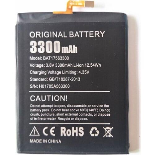 AZK New 3.8V 3300mAh BAT17563300 battery for doogee shoot 1 5.5inch Mobile Phone Battery