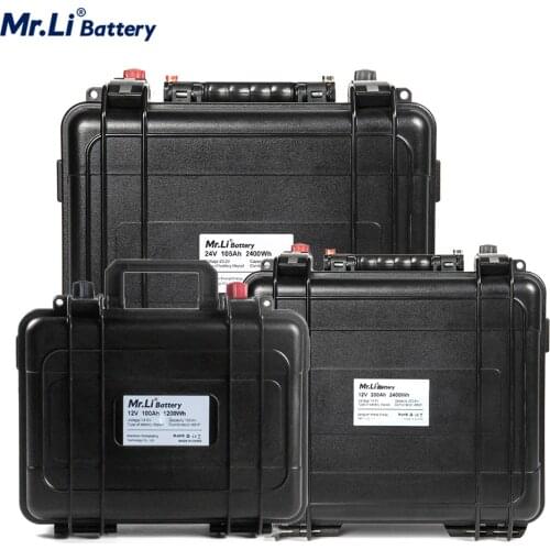 Lifepo4 12V 100Ah 12V 200Ah 24V 100Ah Rechargeable Energy Storage Battery Pack Suitable For Solar System Refrigerator EV RV