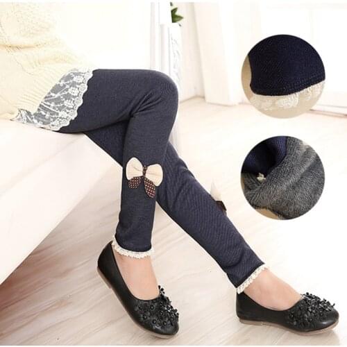 Children' Jeans For Girls Age 2 3 4 6 8 10 12 Years Winter Pants Fleece Girls Jeans Kids Warm Pants Children Girl Trousers