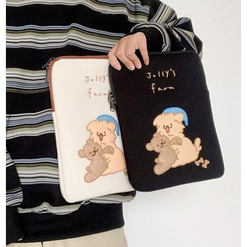 Kawaii Laptop Bag 11 13 15 Inch Cartoon Tablet Pouch for Macbook Air Pro 13 15 Travel Computer Sleeve Bag For Ipad Pro Handbags