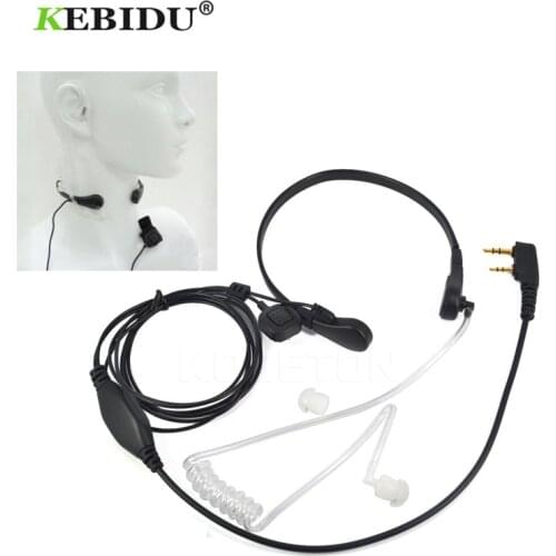 Kebidu Security Vibration Headset Throat Microphone Earphone for BaoFeng UV-5R UV-B5 UV-B6 BF-888S TG-UV2 Walkie Talkie