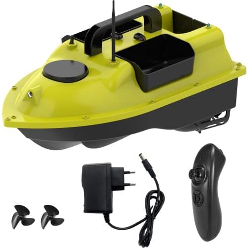 Wireless Remote Control Fishing Bait Boat with 3 Bait Containers Fish Finder Device with 540 yards Remote Range RC D18 Boat