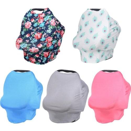 Multi-Use Baby Stroller Cover Stretchy Scarf Car Seat Shopping Cart Nursing Cover Baby Feeding Towel Mother Breastfeeding Covers