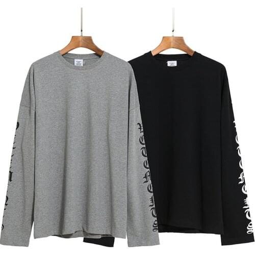 VETEMENTS High street new VTM vehicles long sleeve OS loose casual hip hop lovers long sleeve t-shirt men and women fashion