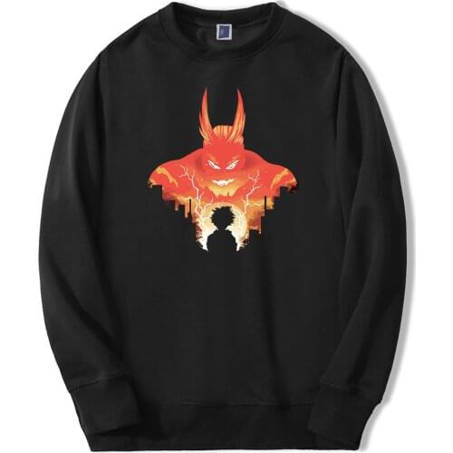 My Hero Academia Mens All Might Sweatshirt Hoodies Pullover Fleece Cool Streetwear Plus Ultra Japan Anime Harajuku Sweatshirts