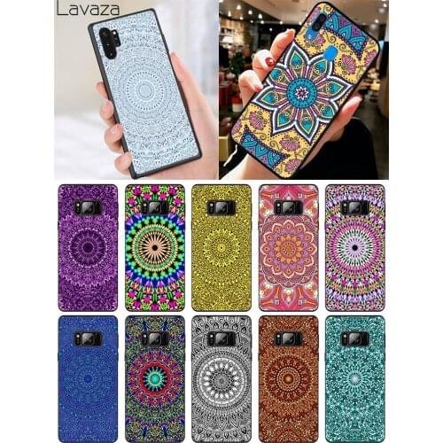 Lavaza mandala flower Soft Silicone Case for Samsung S6 S7 Edge S8 S9 S10 Note 8 9 10 Plus