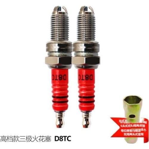 Paquete de 2 bujías de 3 electrodos de carrera A7tc para 50cc 110cc 125cc 150cc Dirt Bike Go Kart for Zong Shen motorcycle