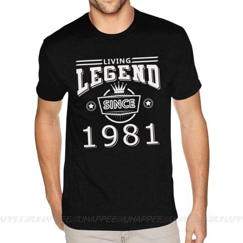 Personalised Living Legend Since 1981 Tees for Men 3XL Short Sleeves 100 Cotton Crew Neck T-Shirts