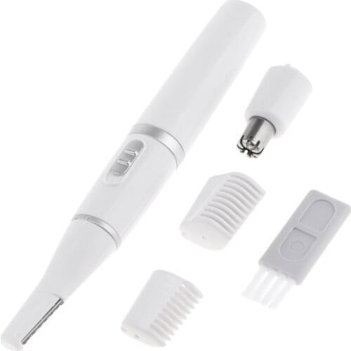 Portable Electric Eyebrow Face Lady Body Bikini Hair Trimmer Shaving Tool White