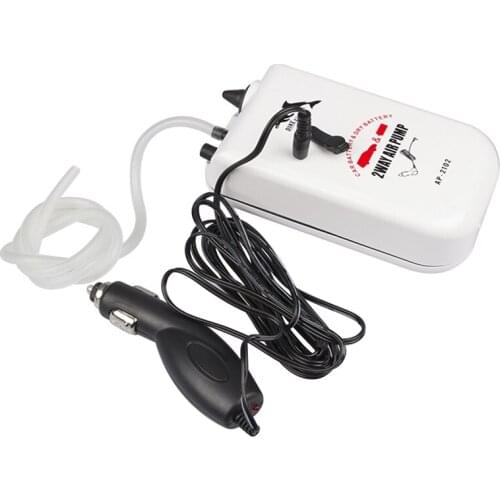 5W Portable Mini Fish Care Aquarium Mute Air Pump Air Oxygen Pump With Car Charger For Outdoor Fishing Waterproof