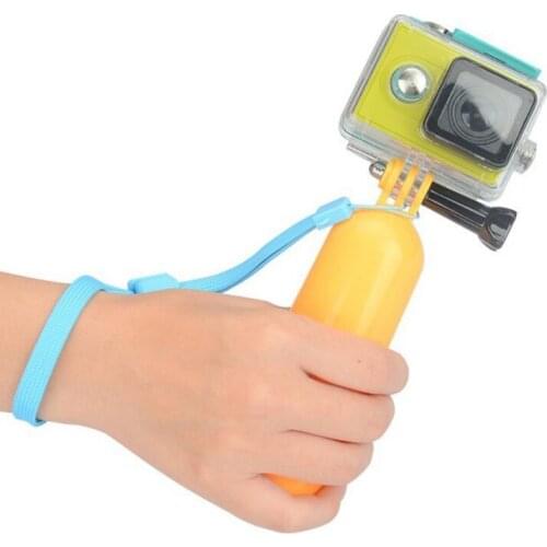 R58A Waterproof Floating Hand Monopod Floating Handle Grip with Thumb Screw and Adjustable Wrist Strap for Action Cameras