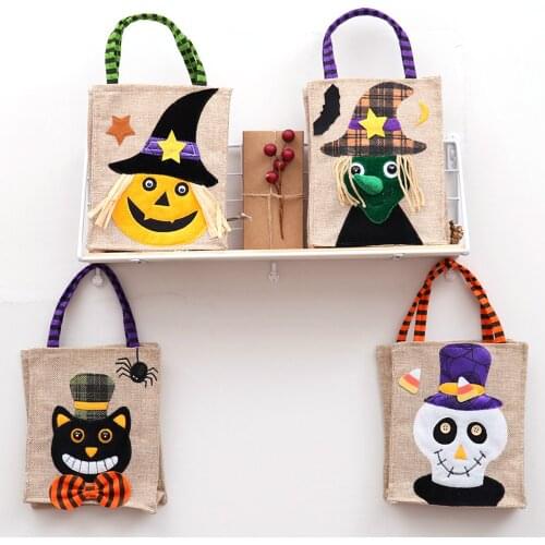 Happy Halloween Candy Bag Gift Cookie Bags Biscuits Snack Non-woven Packaging Bags Halloween Party Decoration Supplies