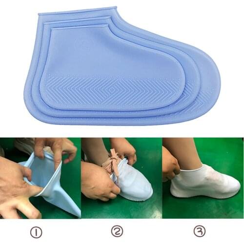 Silicone Overshoes Rain Waterproof Shoe Covers Boot Cover Protector Recyclable Rain Shoes Boots Covers Overshoes Galoshes