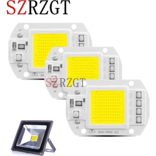 20W 30W 50W white warm white LED Floodlight COB Chip 110V 220V Input Integrated Smart IC Driver