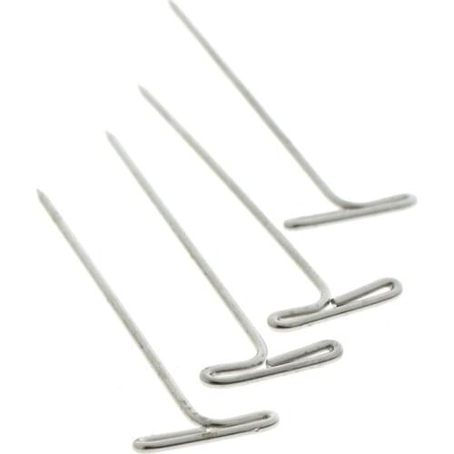 High Quality 50/100/200pcs Wig T Pins for Holding Wigs Silver 32mm Long T-pins Styling Tools For Wig Display