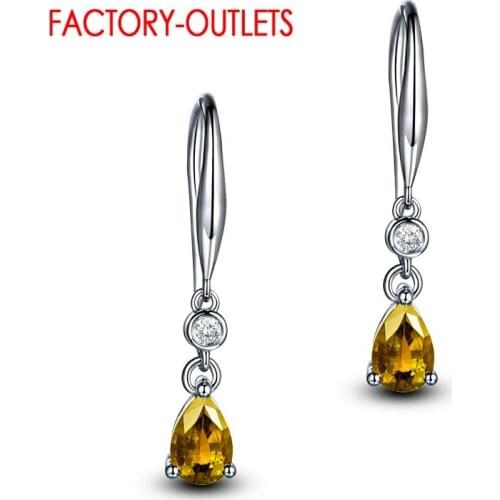 Lovely Style Original 925 Sterling Silver Dangle Earrings For Women Feather Ear Drop Silver Jewelry Brincos 3 Colors Option