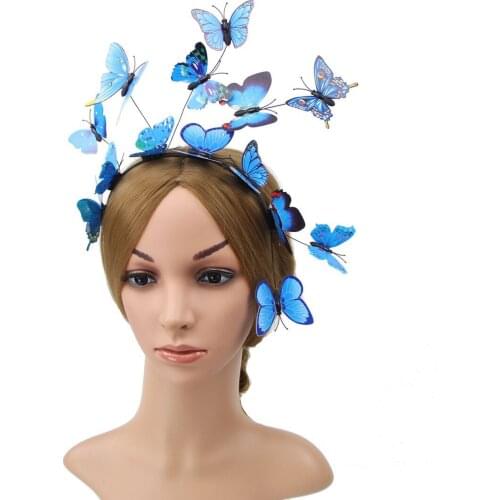 Butterfly Headbands Colorful Butterflies Wild Hair Hoop Photo Shoot Hairbands Wedding Party Supplies