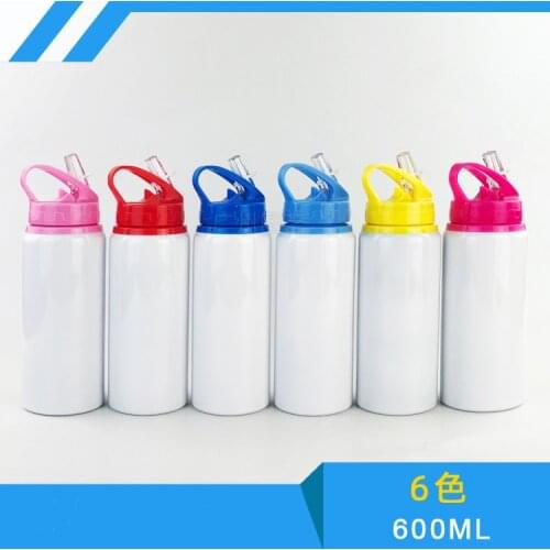 6pcs/lot Sublimation Blank 600ml Colorful Mug Bottle For Sublimation Printing Transfer Mug Press