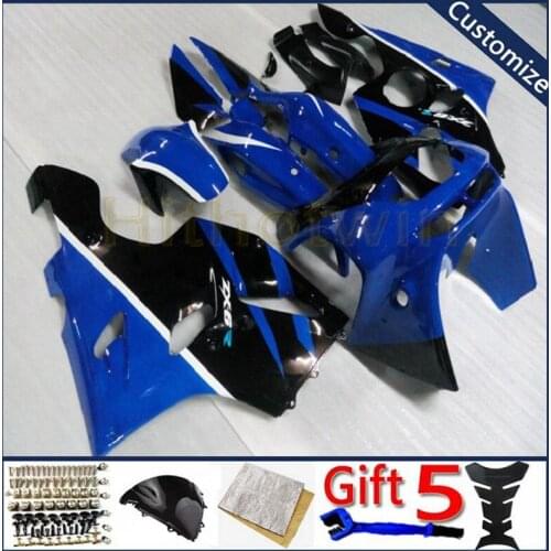 ABS Plastic Bodywork Set For ZX-6R 1994 1995 1996 1997 ZX 6R 94 95 96 97 ZX6R Full fairing kits blue black