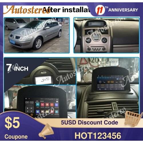 Wireless Carplay Android 10 DSP For Renault Megane 2 Fluence 2002-2009 Car DVD Player GPS Navigation Multimedia Player Head Unit