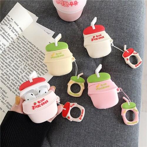 For Apple Airpod Earbud Charging Case Favorite Cute Cartoon Bluetooth Headset Cover Silicone Earphone Airpods Ring Case Cover