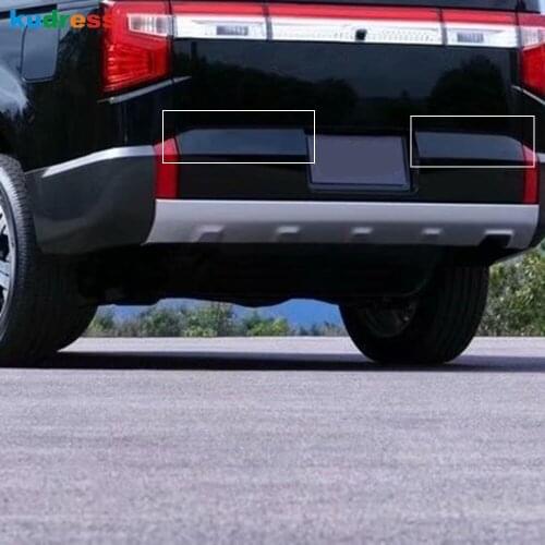 For Mitsubishi Delica 2020 2021 Chrome Rear Trunk Cover Trim Tailgate Molding Strip Sticker Car Styling Accessories 2pcs