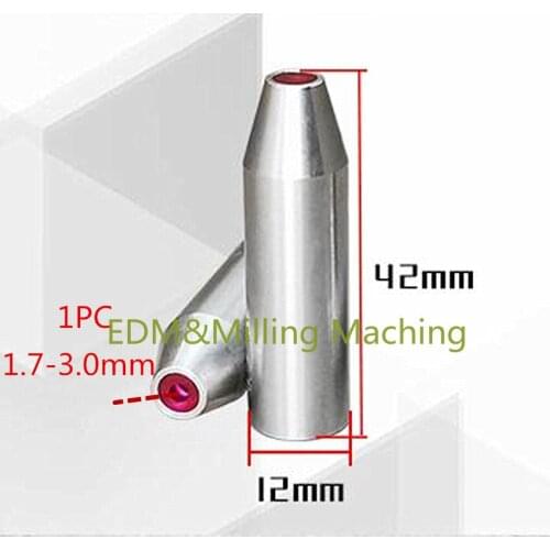 EDM Machine C140D Ruby Ceramic Guide 12X42mm 1.7X3.0mm Guide Tube For Drill Guide For Drilling EDM Machine