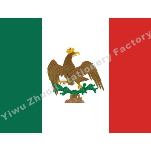 Mexico (1821-1823) Flag 150X90cm (3x5FT) 120g 100D Polyester Double Stitched High Quality Free Shipping