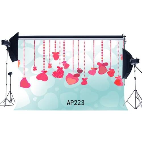 Photography Backdrops Valentines Day Bokeh Halos Sparkle Sequin String Hearts Scene Portraits Background Photo Studio