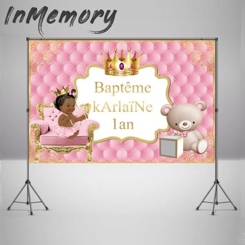 Photography Backdrop Pink tufted Mi Bautizo Prime Communion Baptism Party Backgrounds for Photo Studio Photo Background