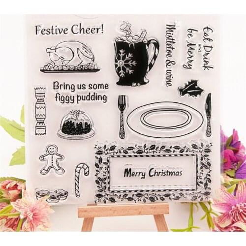 Hot selling Dinner plate transparent clear stamp / silicone seal roller stamp DIY scrapbook album / card production