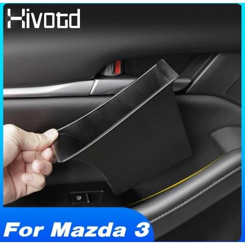 Hivotd For Mazda 3 2019 2020 2021 Axela Front Rear Car Door Armrest Storage Box Side Phone Container Case Interior Accessories