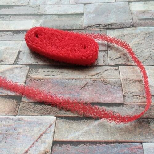 Beautiful Hot 10 yards 15mm Width Red Lace Ribbon Lace embroidery DIY Decoration For Clothes Sewing Accessories