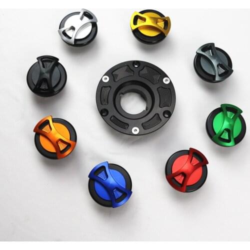 CNC Fuel Tank Cap Cover For Motorbike Kawasaki Ninja 250 300 EX250 Z250 Z