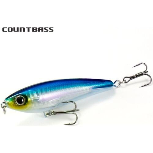 Countbass Surface 3D Laser Pencil Fishing Lure 80mm 11.6g Topwater Stick Bait Bass Leurre Peche Floating Hard Lure