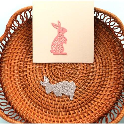 DUOFEN METAL CUTTING DIES Easter cutout rabbit stencil DIY Scrapbook Paper Album 2021 new