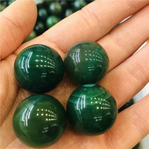 Natural gem green agate agate ball crystal ball reiki healing ball home decor