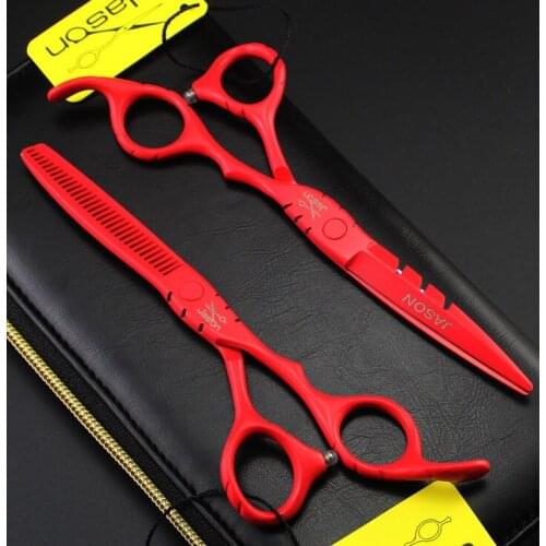 318# 5.5'' Brand Jason TOP GRADE Hairdressing Scissors 440C Professional Barbers Cutting Scissors Thinning Shears Hair Scissors
