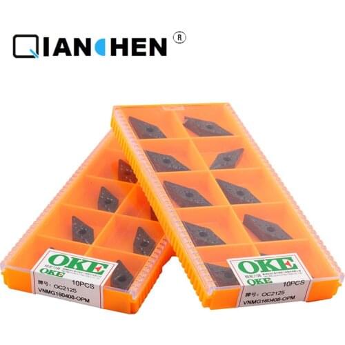 OKE 10pcs/lot High Precision High Performance High Strength CNC VNMG160408-OPM OC2125 Industry Carbide Inserts Hard Alloy