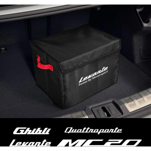 Car Trunk Organizer Box Large Capacity For Maserati Mc20 Ghibli Levante Quattriporte Auto Multiuse Tools Storage Folding Bag