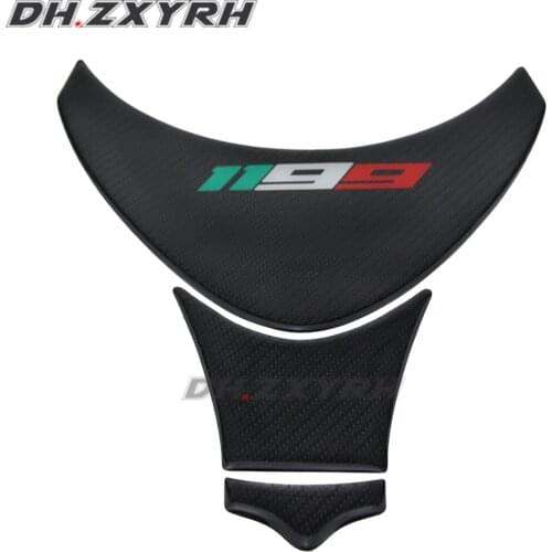 Fit for Ducati Panigale 1199 2012 2013 2014 2015 Tank Pad Motorcycle Gel Protector 3D carbon fiber pattern fuel tank sticker