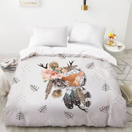 Nordic Duvet cover Quilt/Blanket/Comfortable Case Luxury Bedding 140x200 150x200 240x220 for Home 3D Print Dreamcatcher white